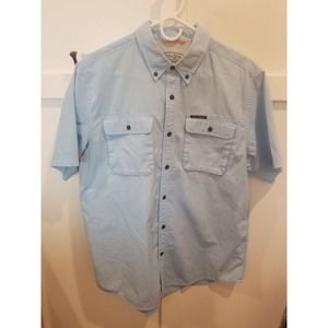 Field & Stream Blue Short Sleeve Outdoor Fishing Shirt Mens Large